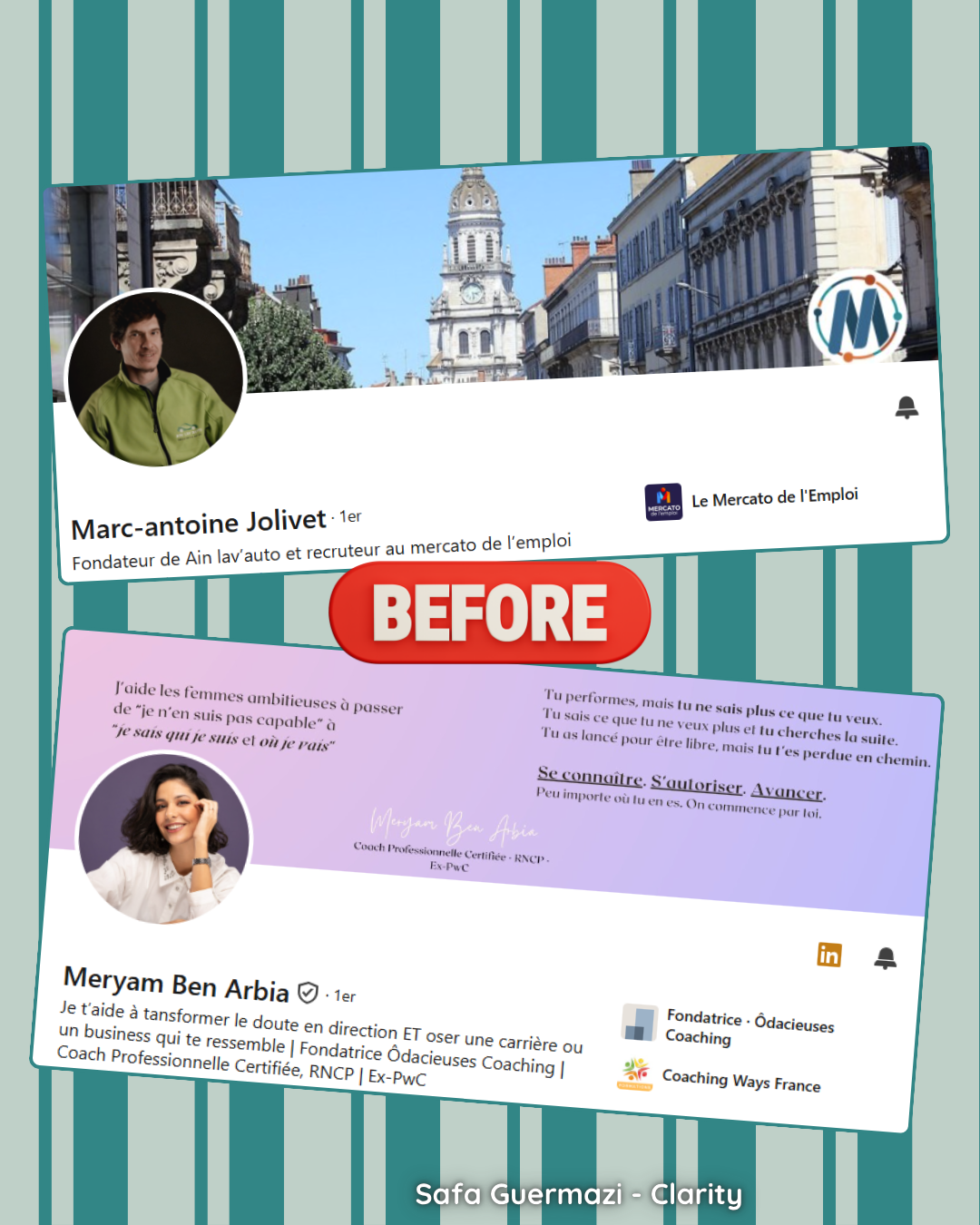 Profil LinkedIn avant optimisation